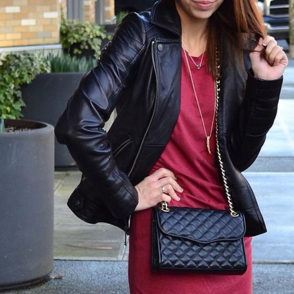 REBECCA MINKOFF "MINI QUILTED AFFAIR"BLK CROSSBODY